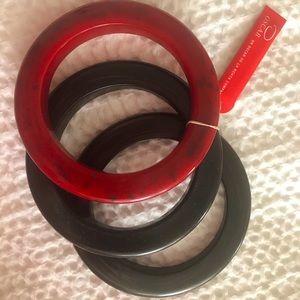 Wooden bracelet set.